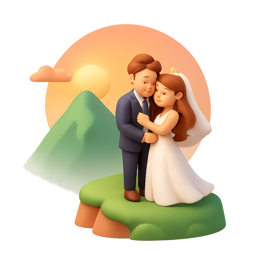 elopement by sun and mountains icon graphic