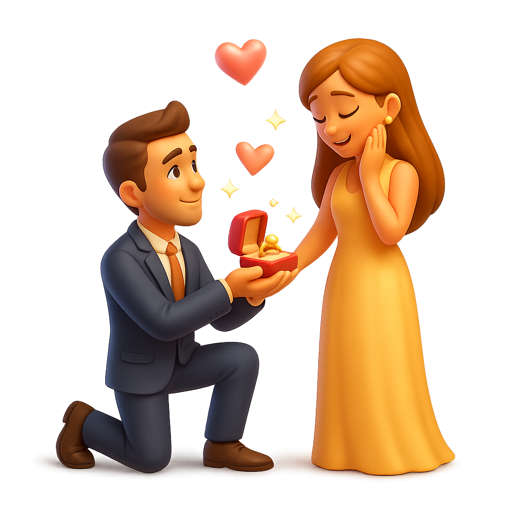 man on his knee proposing