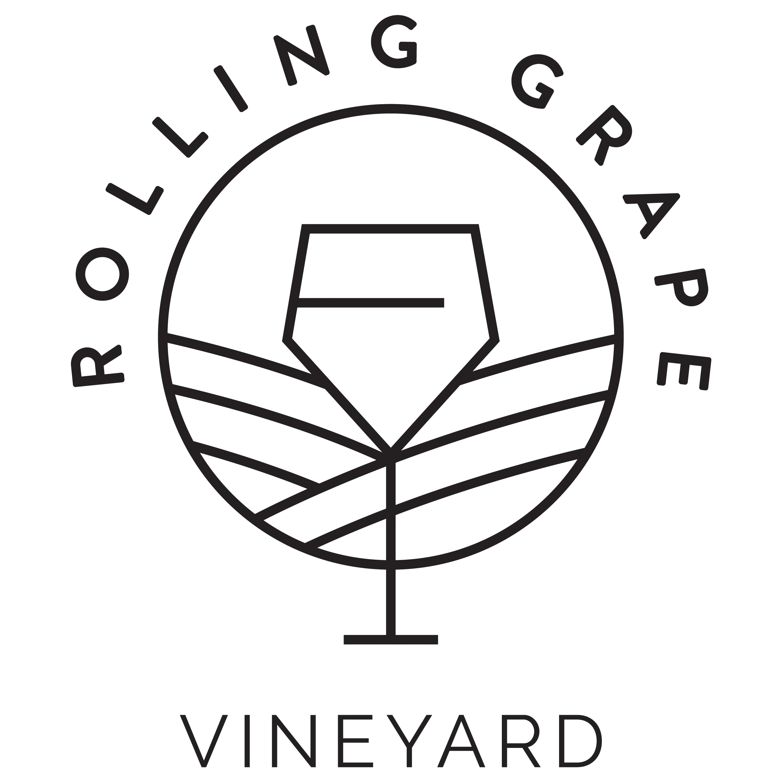 rolling grape vinyard logo