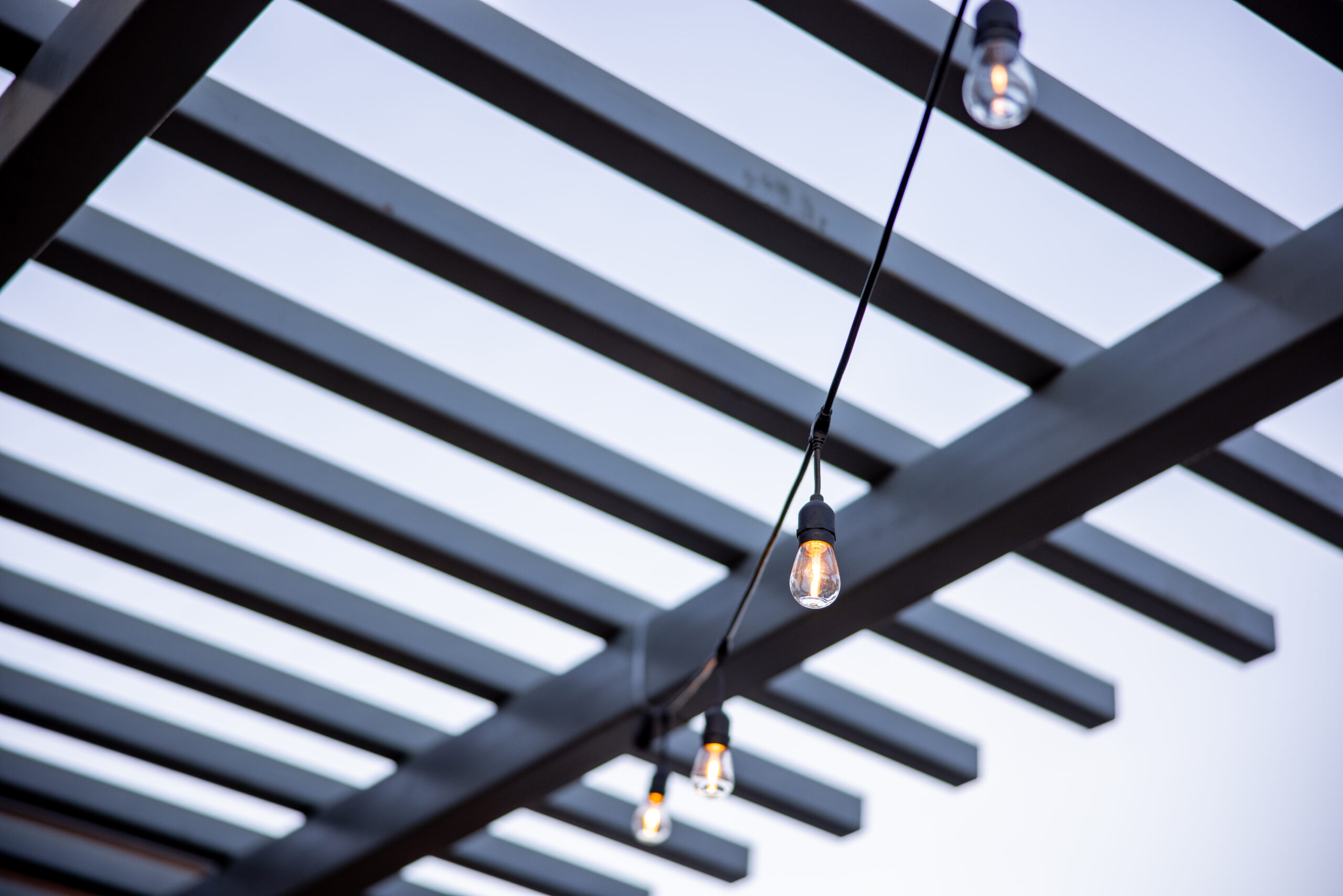 lights on pergola