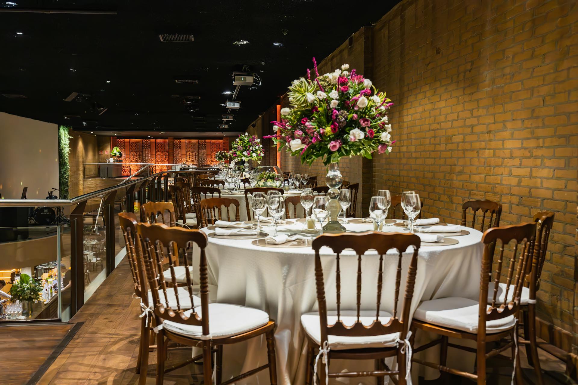 wedding upstairs elegant