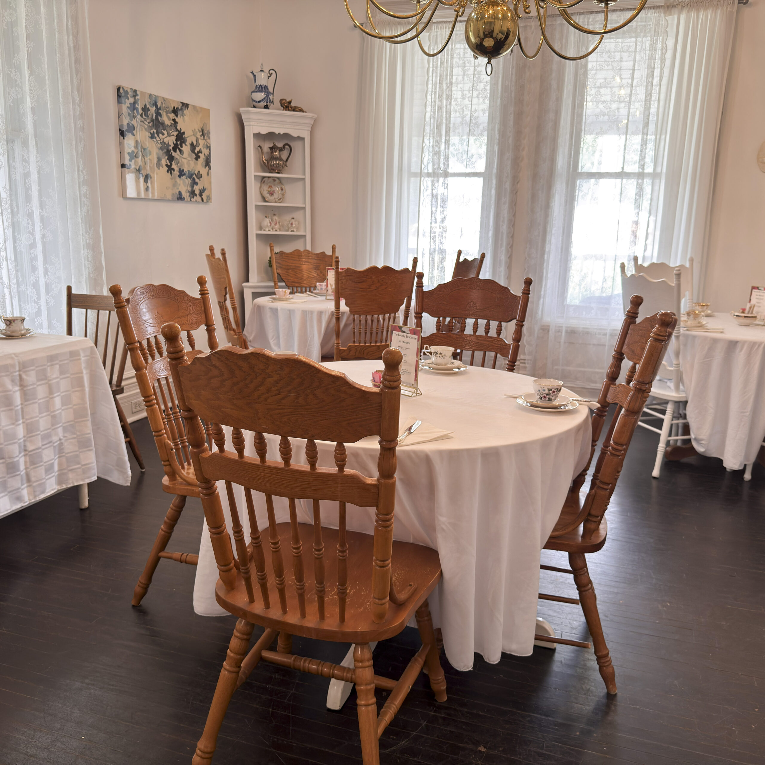 Tearoom with chairs and table